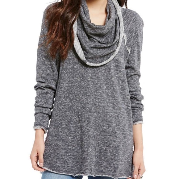 Free People Beach Cowl Neck Sweatshirt - Picture 2 of 6
